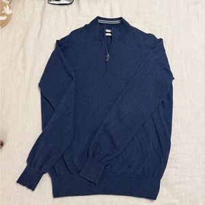 Peter Millar Deep Blue Zip-Up Sweater